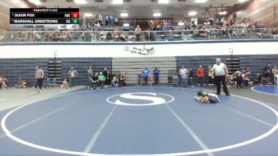 47 lbs Cons. Semi - Jaxon Fox, Hawk Wrestling Club vs Marshall Armstrong, Idaho
