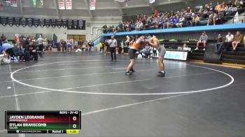 JV-42 lbs Round 2 - Jayden LeGrange, Independence vs Dylan Branscomb, Solon