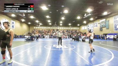 132 lbs Cons. Round 3 - Jesus Lopez Jr, Foothill vs Andrew Badger, Santa Ynez