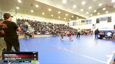 110-114 lbs Cons. Semi - Talyx-rush Sylva, Kings MMA Anaheim vs Ben Esparza, Academy Of Wrestling