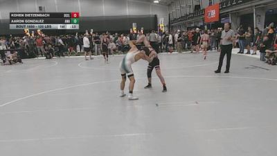120 lbs Cons. Semis - Kohen Dietzenbach, DC Elite vs Aaron Gonzalez, Arete Wrestling Academy