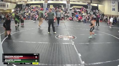 90 lbs Quarterfinal - Grayson McGough, Summerville Takedown vs Jennifer Higgins, Hard Rock Rams