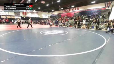 132 lbs Champ. Round 1 - Noah Espita, Diamond Ranch vs Alex Gaytan, Charter Oak