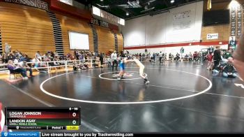 98 lbs Quarterfinal - Logan Johnson, Thermopolis vs Landon Asay, Lovell Middle School