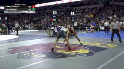 157 lbs Quarterfinal - James Curoso, Clovis (CS) vs Beau Priest, Bakersfield (CS)