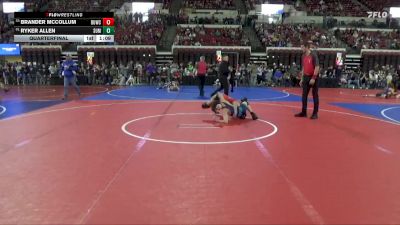 116 lbs Quarterfinal - Brander McCollum, Ronan Wrestling vs Ryker Allen, Team Real Life