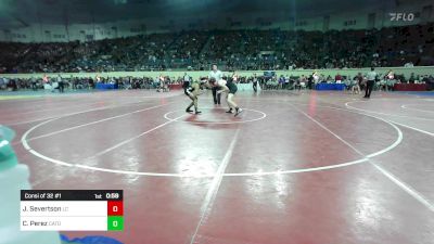 150 lbs Consi Of 32 #1 - Jake Severtson, Lincoln Christian vs Chrisopher Perez, Catoosa Wrestling