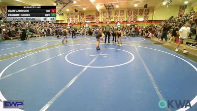 100 lbs Consi Of 8 #2 - Olan Garrison, Coweta Tiger Wrestling vs Cannon Hughes, Verdigris Youth Wrestling