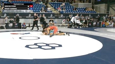 285 lbs Cons. Sub-rd Of 32 - Jericoh Powe, Michigan vs Brody Sardina, Wisconsin