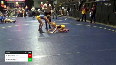 90 lbs Round Of 32 - Shay Krysinski, Steel Valley vs Westen Bromley, Slippery Rock