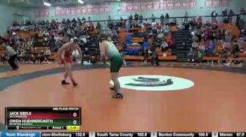 195 lbs 3rd Place Match - Owen Huehnergarth, Beckman Catholic vs Jack Geels, Williamsburg