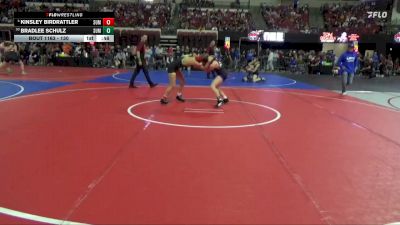 130 lbs Cons. Round 2 - Bradlee Schulz, Summit Wrestling Club vs Kinsley Birdrattler, Browning Indians