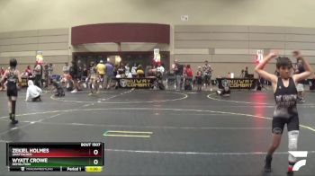 67 lbs Quarterfinal - Wyatt Crowe, Demolition vs Zekiel Holmes, Unattached