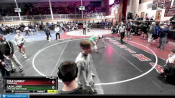 145 lbs Cons. Round 2 - Cole Hanely, Timberlake vs Cash Lund, Lakeland High School
