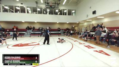 63 lbs Cons. Round 3 - Marcus Rogers, Federal Way Spartans Wrestling vs Ayden Palomino, Toppenish USA Wrestling Club