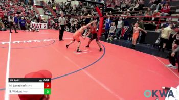 Rr Rnd 1 - Michael Lonechief, Pawnee Peewee Wrestling vs Sky Wildcat, Pawhuska Elks Takedown