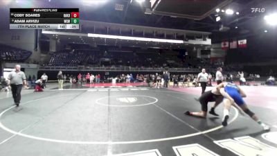 157 lbs 7th Place Match - Cody Soares, Oakdale vs Adam Arvizu, Will C Wood