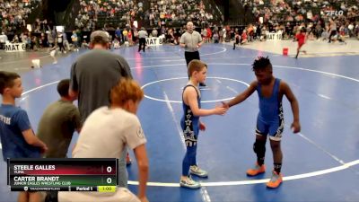 125 lbs Cons. Semi - Carter Brandt, Junior Eagles Wrestling Club vs Steele Galles, Yuma