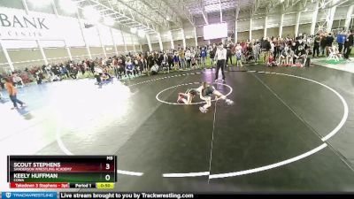 98-108 lbs Round 5 - Scout Stephens, Sanderson Wrestling Academy vs Keely Huffman, COWA