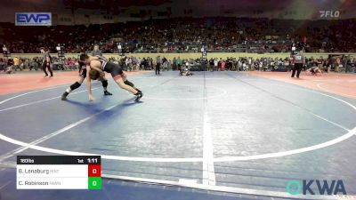 160 lbs Quarterfinal - Bryer Lenaburg, Hinton Takedown Club vs Carter Robinson, Pawnee Black Bear Wrestling