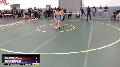 86 lbs Quarterfinal - Bechler Metcalf, Soldotna Whalers Wrestling Club vs Raif Floresta, Pioneer Grappling Academy