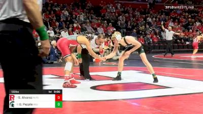 133 lbs Prelims - Sammy Alvarez, Rutgers vs Garrett Pepple, Michigan State