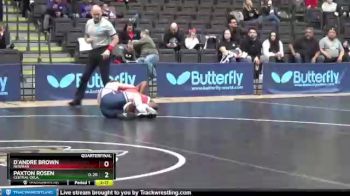 125 lbs Quarterfinal - D`Andre Brown, Newman vs Paxton Rosen, Central Okla.