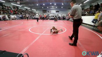 46 lbs Consi Of 8 #2 - Bodie Barr, Verdigris Youth Wrestling vs Achilles Davie, Salina Wrestling Club