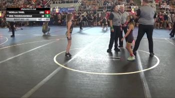 50 lbs Cons. Semi - Noella Thiel, Lady Warriors Wrestling Club vs Iris Thoroughman, Greenfield McClain