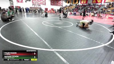 132 lbs Quarterfinal - Nathan Itchon, Long Beach Poly vs Tyler Mason, La Mirada