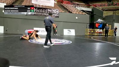 Cadet Boys Upper - 190 lbs 5th Place Match - Alexis Mendoza, Alisal High School Wrestling vs Jacob Martinez, Celtic Wrestling Club