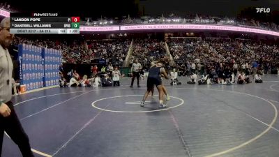 3A 215 lbs Quarterfinal - Landon Pope, Pisgah High School vs Dantrell Williams, Union Pines