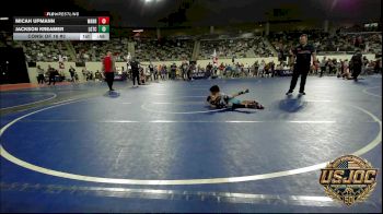 55 lbs Consi Of 16 #2 - Micah Upmann, Warrior Trained Wrestling Club vs Jackson Kreamer, Lone Grove Takedown Club