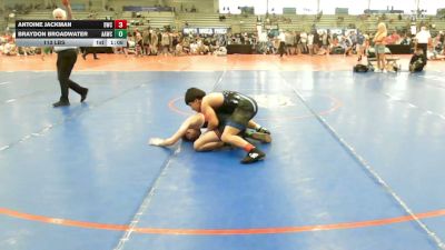 113 lbs Round Of 64 - Antoine Jackman, Doughboy Black - HSB vs Braydon Broadwater, All American Wrestling Club - HSB