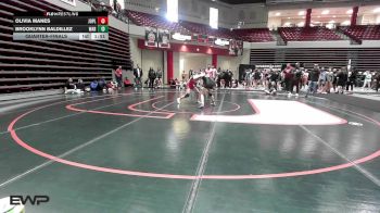 110 lbs Quarterfinal - Olivia Manes, Joplin vs Brooklynn Baldillez, Warner