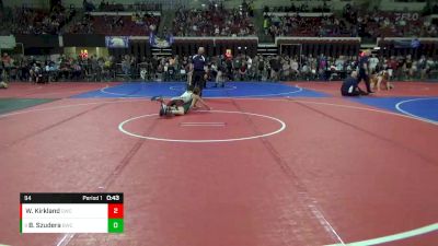 94 lbs Cons. Round 3 - Brody Szudera, Belgrade Wrestling Club vs Weston Kirkland, Glasgow Wrestling Club