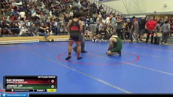 170 lbs 1st Place Match - Ray Romero, Academy Of Wrestling vs Joshua Lim, South Torrance High School