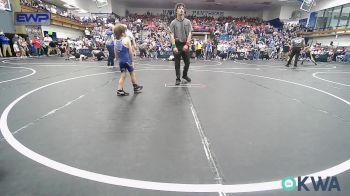 52 lbs Quarterfinal - Samheer Taylor, Geary Youth Wrestling vs Caleb Boyd, Harrah Little League Wrestling