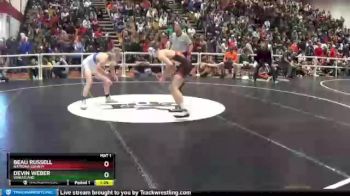 138 lbs Quarterfinal - Devin Weber, Wheatland vs Beau Russell, Natrona County