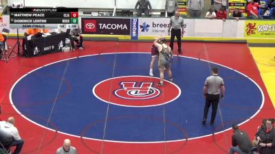 252 lbs Semifinal - Matthew Peace, Clearfield vs Dominick Lentini, Mount Carmel