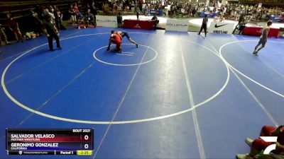 70 lbs Cons. Round 3 - Salvador Velasco, Panther Wrestling vs Geronimo Gonzalez, California