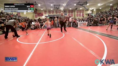 100 lbs Rr Rnd 1 - Emma Luper, Wyandotte Youth Wrestling vs Eralynn Slaton, Bristow Wrestling