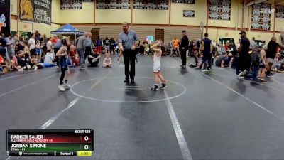 44-48 lbs Semifinal - Jordan Simone, CRWA vs Parker Sauer, All I See Is Gold Academy