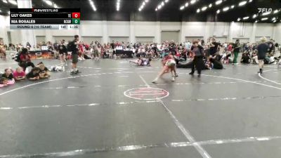92 lbs Round 6 (10 Team) - Lily Oakes, Takedown Elite vs Nia Rosales, NC Girls Wrestling Club