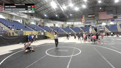 106 lbs 2nd Place - Cruz Lucero, Duran Elite vs Warren Hoffschneider, Bear Cave WC