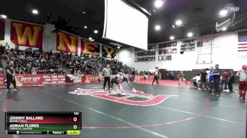 132 lbs Champ. Round 1 - Adrian Flores, Temescal Canyon vs Johnny Ballard, Beverly Hills
