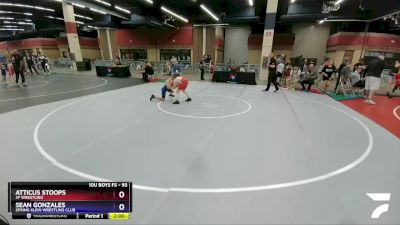 93 lbs Cons. Semi - Atticus Stoops, 3F Wrestling vs Sean Gonzales, Spring Klein Wrestling Club