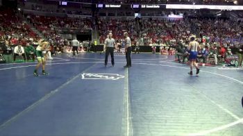 3A-113 lbs Champ. Round 2 - Diego Robertty, Iowa City, West vs Nicholas Million, Marshalltown