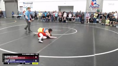 115 lbs 3rd Place Match - Alexis O`Mary, Arctic Warriors Wrestling Club vs Mary Evon, Bethel Freestyle Wrestling Club