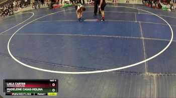 110 lbs Quarterfinal - Laila Carter, Cougars Wrestling vs Madeleine Casas-Molina, JWC